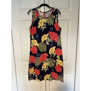 Guy Harvey Women's Tropical Hibiscus Floral Print Sundress Size M Multicolor